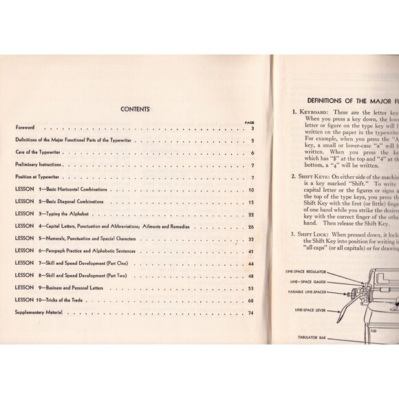 Touch Typing in Ten Lessons by Ruth Ben’Ary (1945 Softcover, Grosset & Dunlap) - Picture 4 of 7